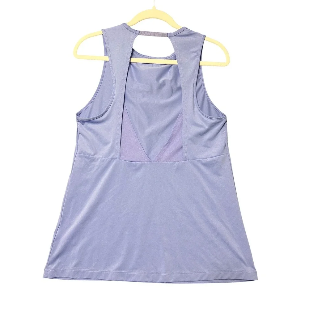Nike Pro Dri-FIT Women Lavender Purple Training Tank Top DB4506-569 Small